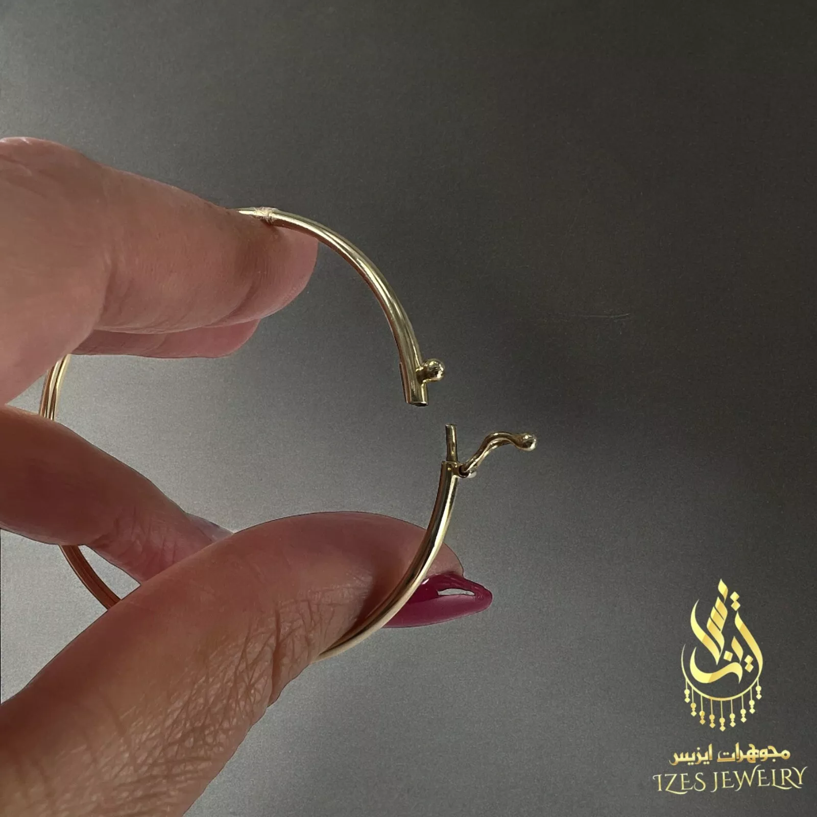 Bracelet Woman Beautiful Bangle Yellow Solid Gold 14k White Cross Round Shiny - Image 7