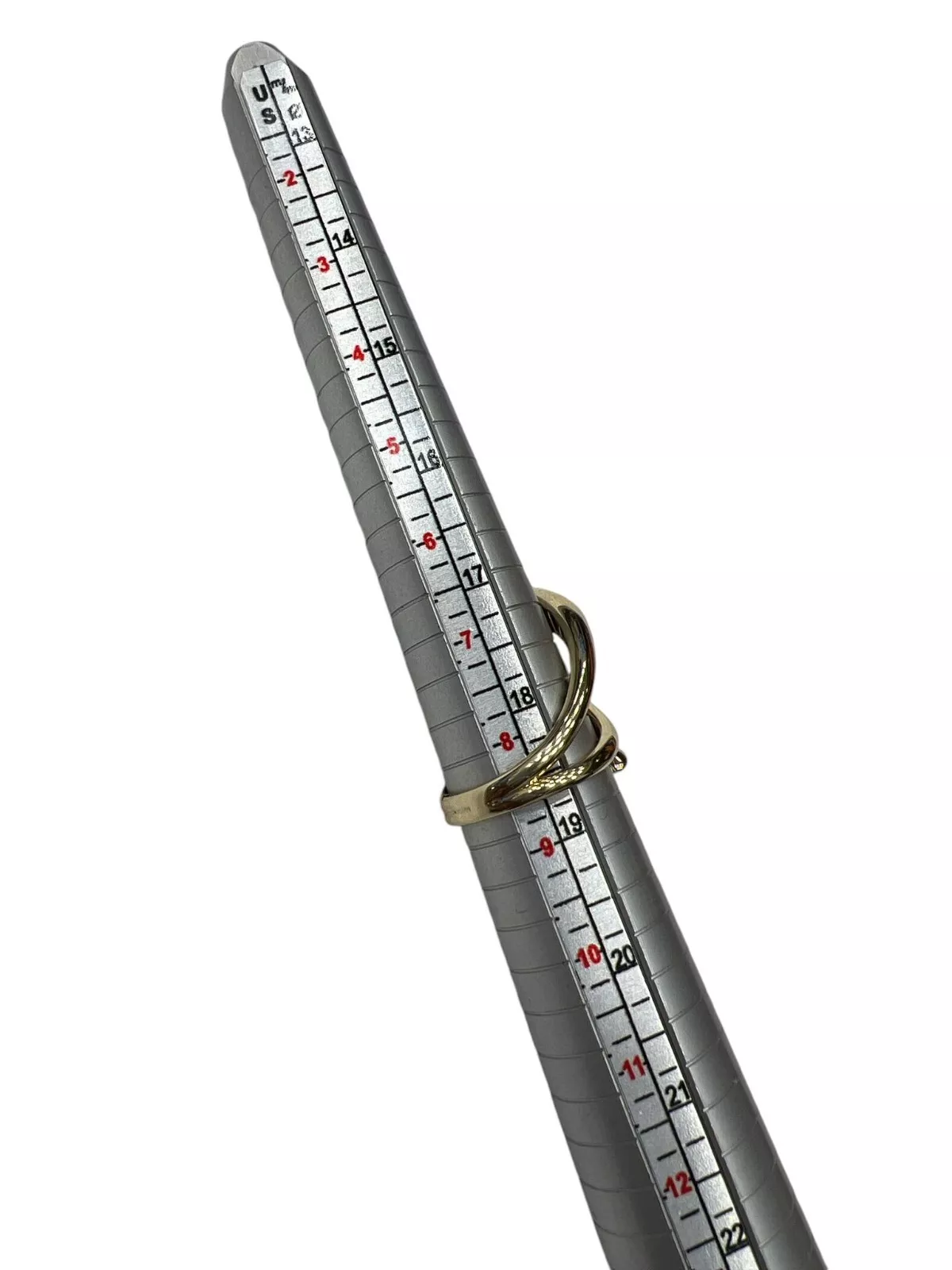 new women ring solid yellow gold 14k classic and modern design size 8 - Image 5