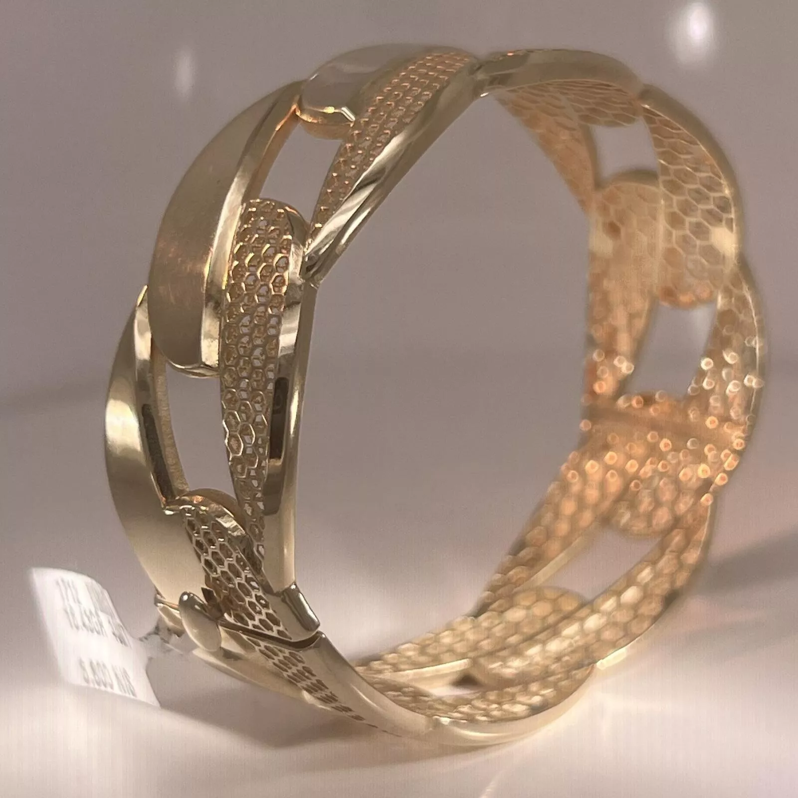 women bracelet yellow solid gold 14k new decorated design - Image 7