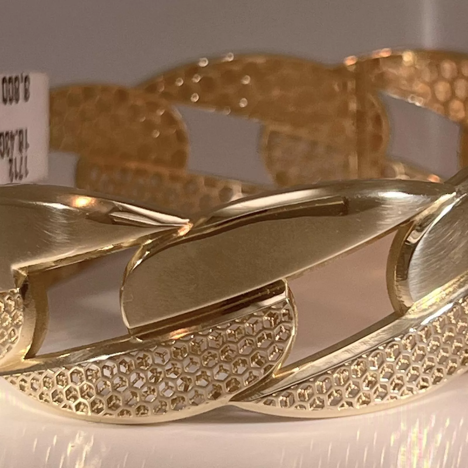 women bracelet yellow solid gold 14k new decorated design - Image 6