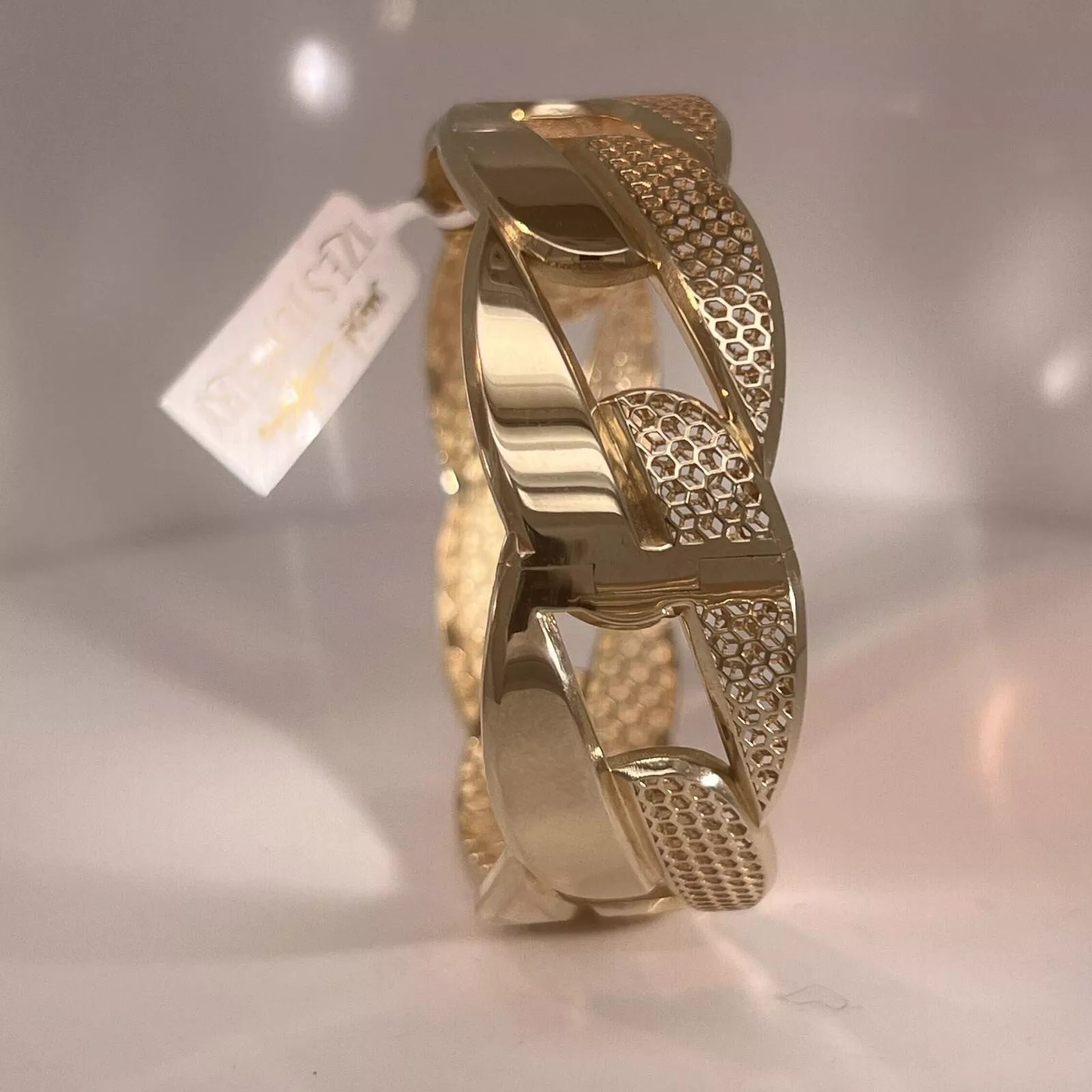 women bracelet yellow solid gold 14k new decorated design - Image 5