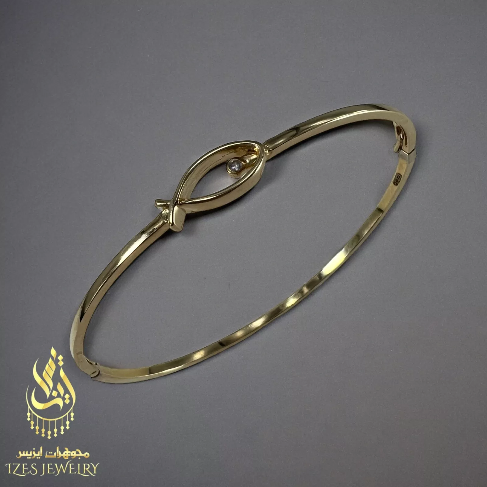 Bracelet Women Bangle 14k Solid Gold Yellow Gold Round fish Style 7.5in