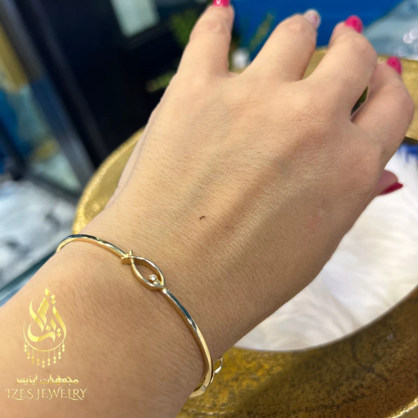 Bracelet Women Bangle 14k Solid Gold Yellow Gold Round fish Style 7.5in - Image 5