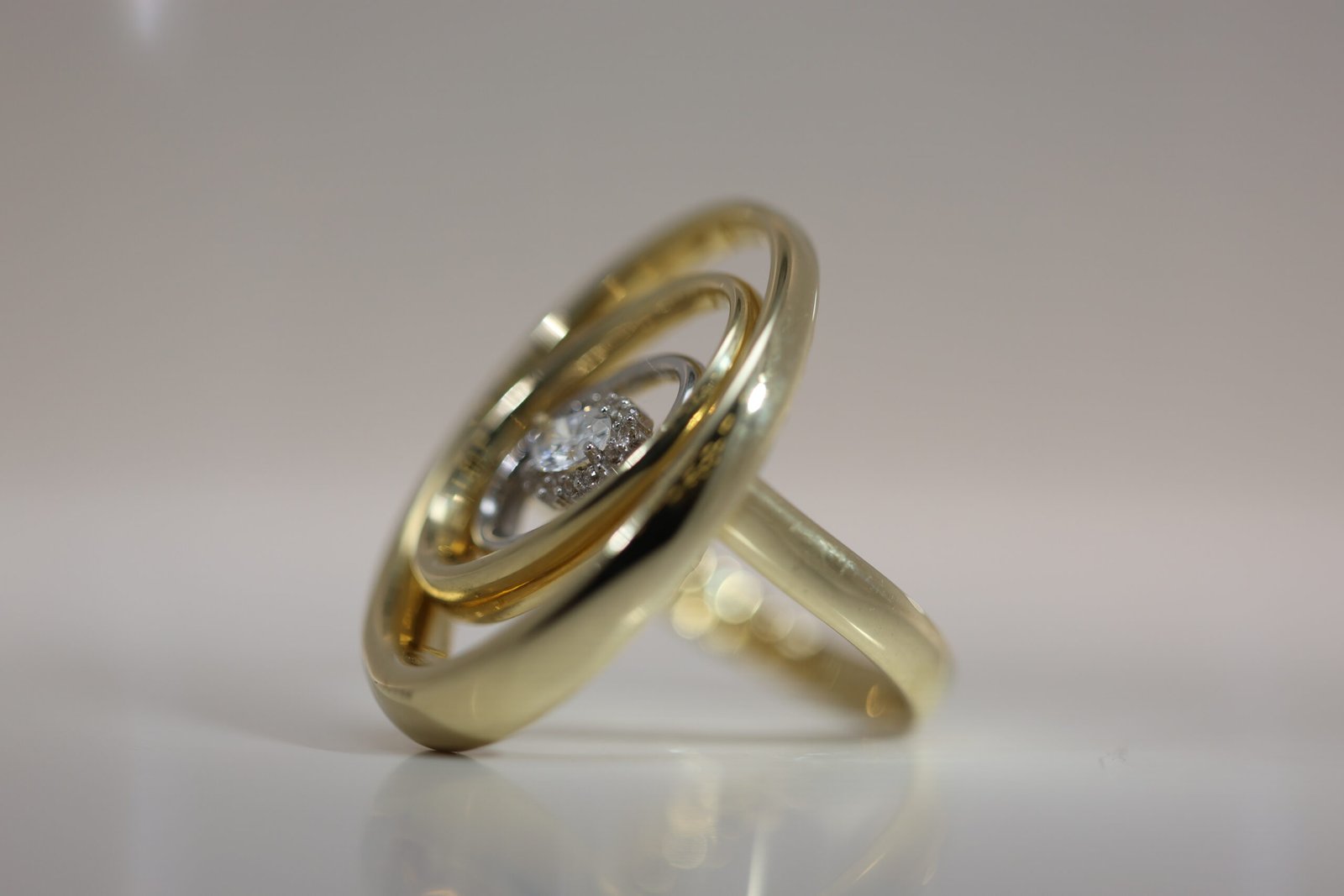 Circles Women Ring 14K Gold - Image 3