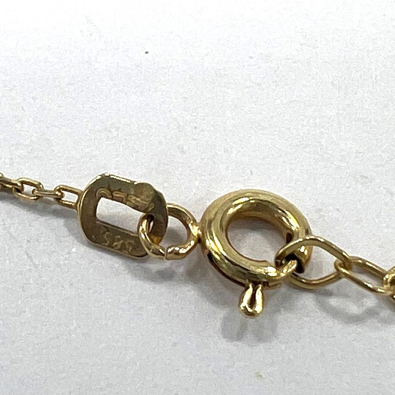 14K Yellow Gold Charm Anklet Dainty Delicate Fine Jewelry Women Summer Gift - Image 6