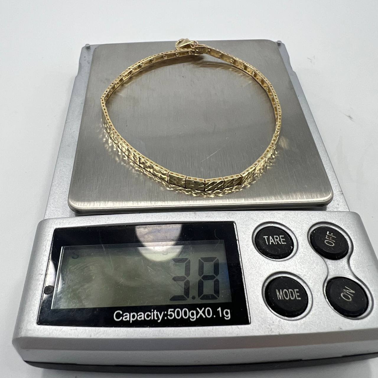 New Elegant 14K Solid Gold Italian Bracelet – Diamond-Cut Design 3.8g, 18cm - Image 8