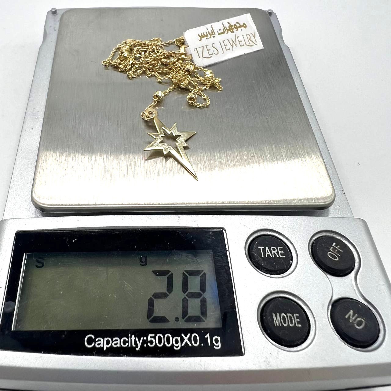 Charming 14K yellow gold necklace with a star design for daily wear good gift - Image 8