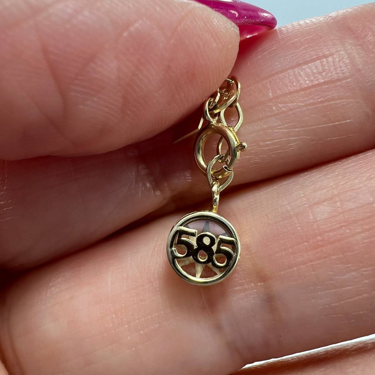 New Elegant 14K Solid Gold Heart Pendant Necklace – Italian Design 3.0g, 23cm - Image 5