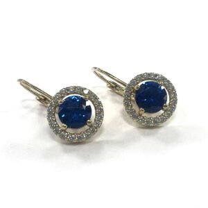 Elegant gold earrings in New design, Caprl Blue stone lightweight and stylish