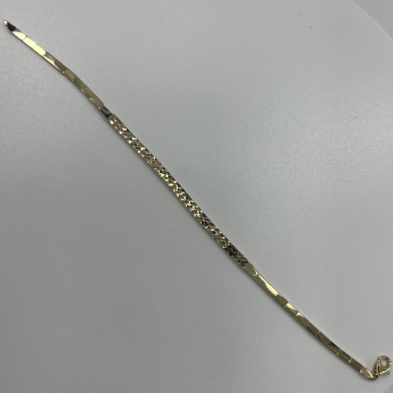 New Elegant 14K Solid Gold Italian Bracelet – Diamond-Cut Design 3.8g, 18cm - Image 4