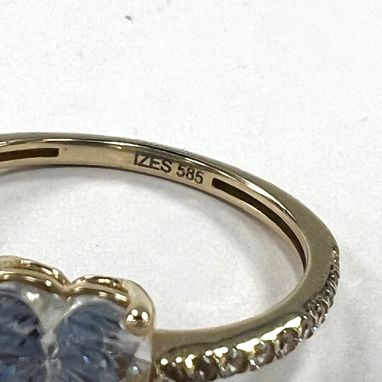 Yellow Gold 14K ring with a Crystal heart-shaped stone, elegant and refined - Image 7