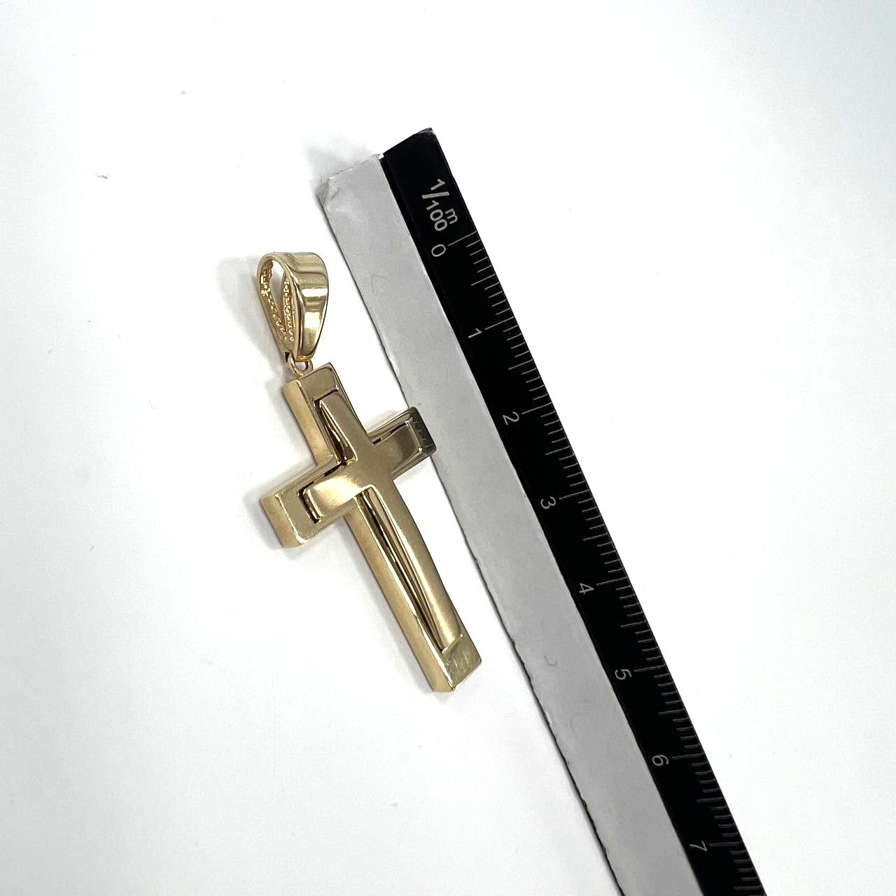 14K Yellow Gold Cross – Unique and elegant design, perfect for daily wear - Image 9