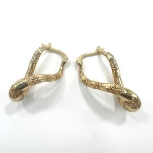Bold and unique 14K yellow gold earrings, a stunning design for standout style
