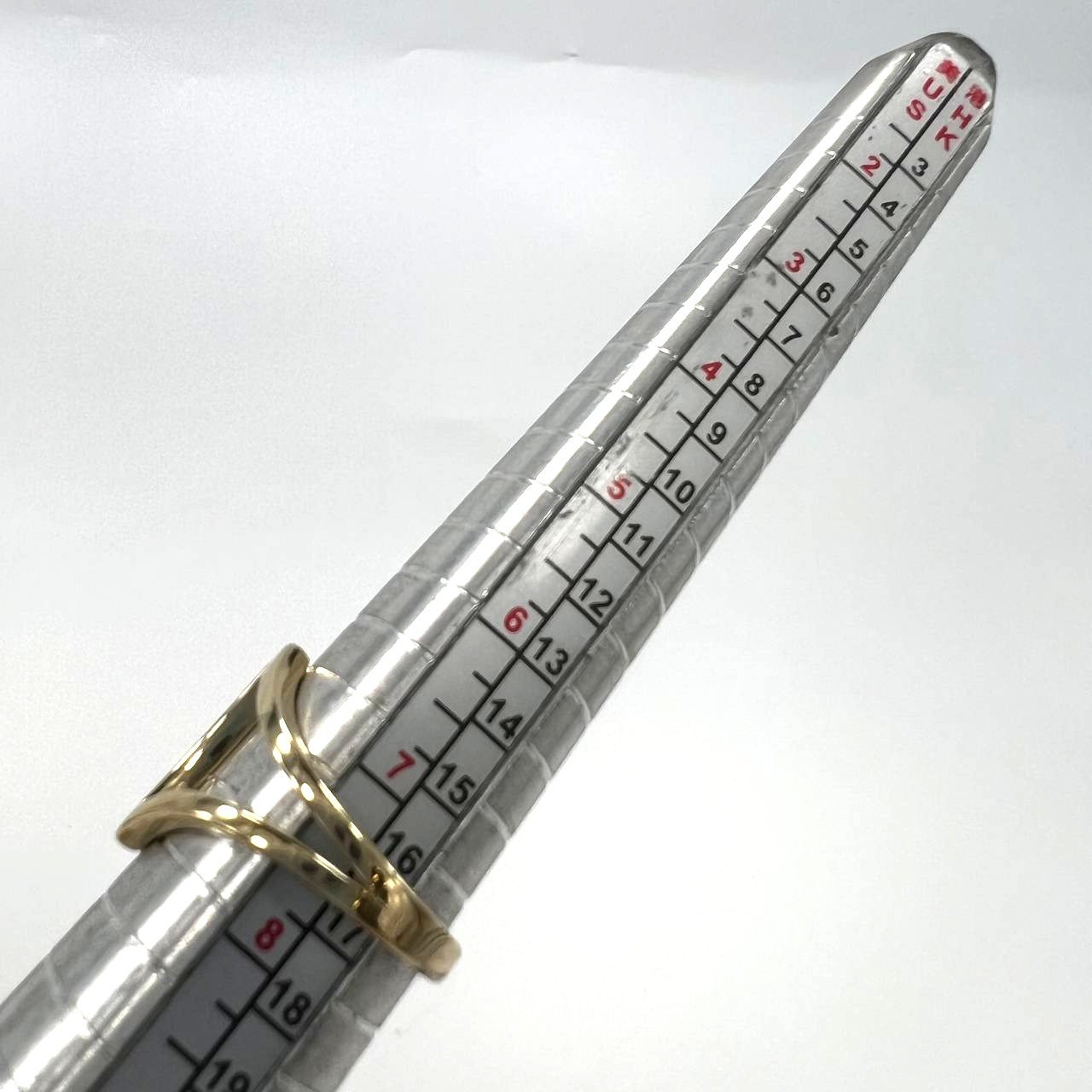 14K yellow gold ring with a delicate and elegant design size 7.5 - Image 8