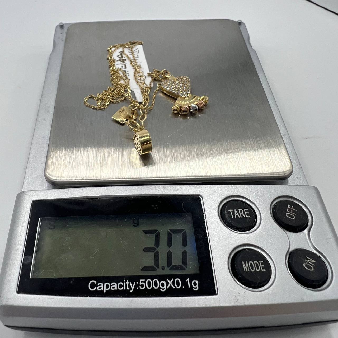 New Elegant 14K Solid Gold Heart Pendant Necklace – Italian Design 3.0g, 23cm - Image 6