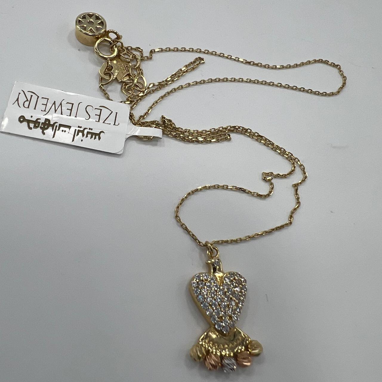 New Elegant 14K Solid Gold Heart Pendant Necklace – Italian Design 3.0g, 23cm - Image 7