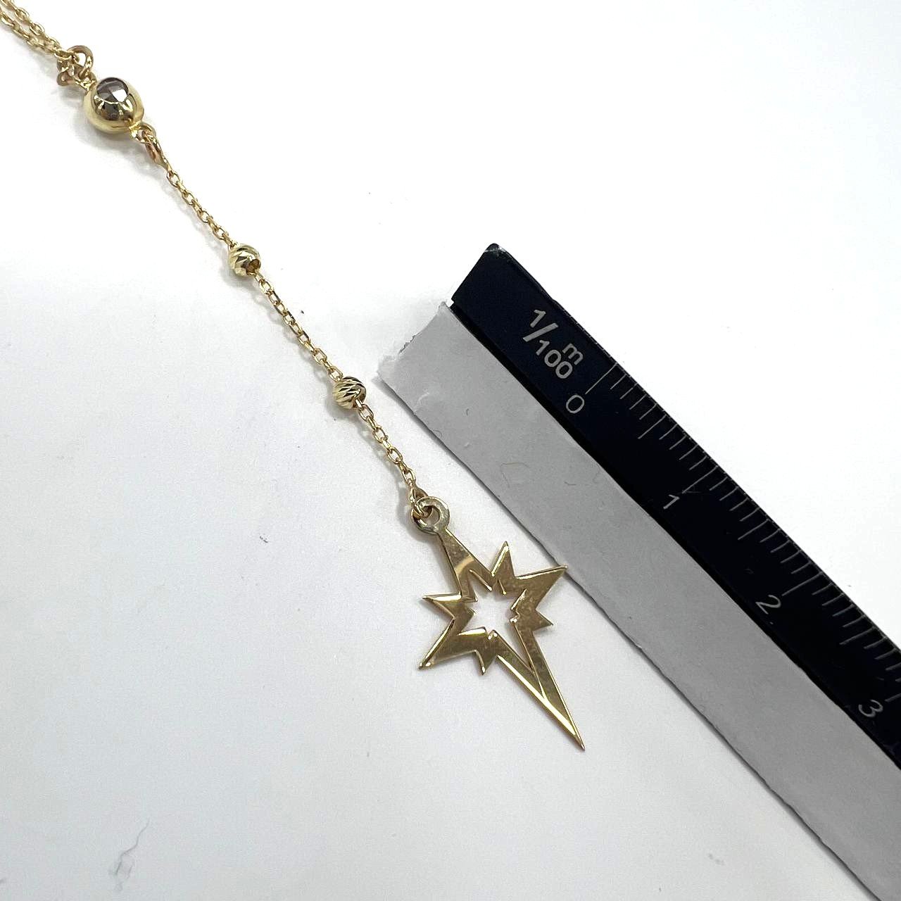 Charming 14K yellow gold necklace with a star design for daily wear good gift - Image 7