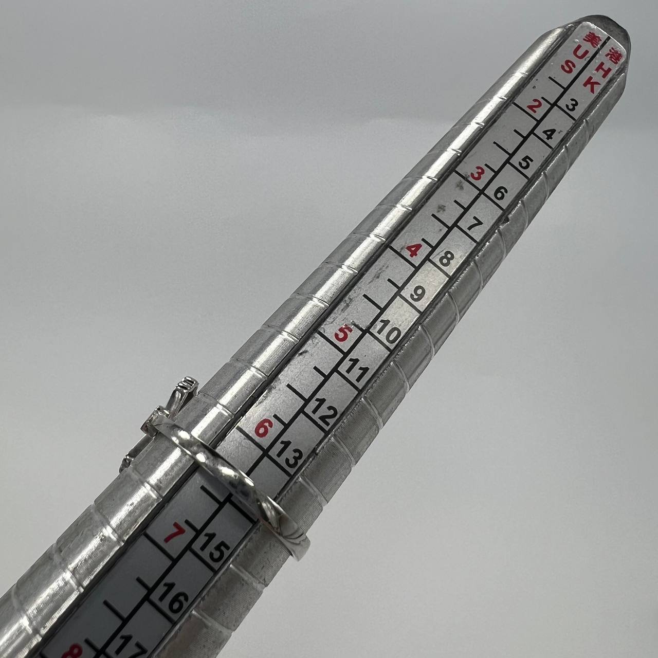 New 14K Solid White Gold Ring Italy Polished Cross Design 1.4g Size 6.25g - Image 7