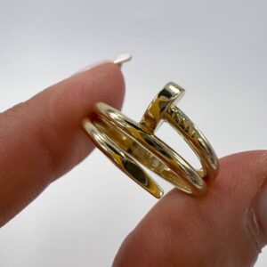 New 14K Gold Nail Design Ring Italy 2.9g Women’s Jewelry Gift for Her Size 7