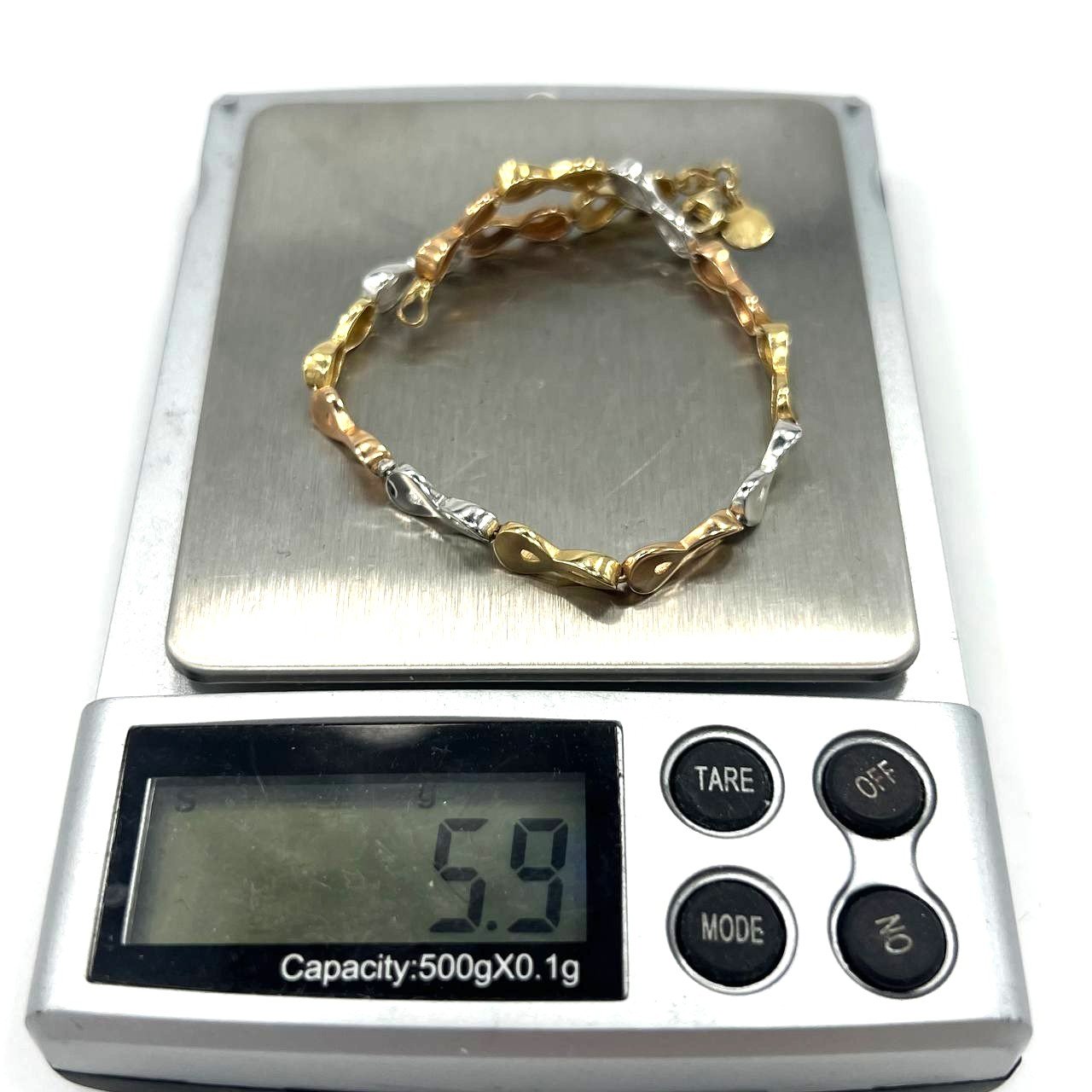 Infinity bracelet crafted yellow, white & rose gold, soft, elegant, and timeless - Image 6