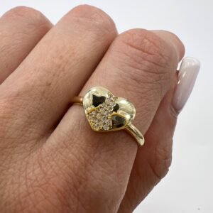 New 14K Solid Gold Heart Ring Women’s Size 8 – Diamond Accent 2.0g Jewelry Gift