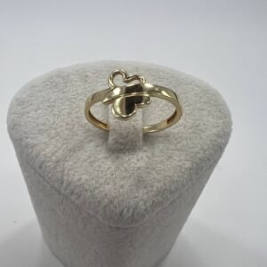 New 14K Solid Gold Ring 1.5g – Elegant Open Heart Design, Made in Italy