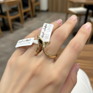 14K Yellow Gold Ribbon Bow Ring | Elegant Feminine Modern Luxury Fine Jewelry Gift