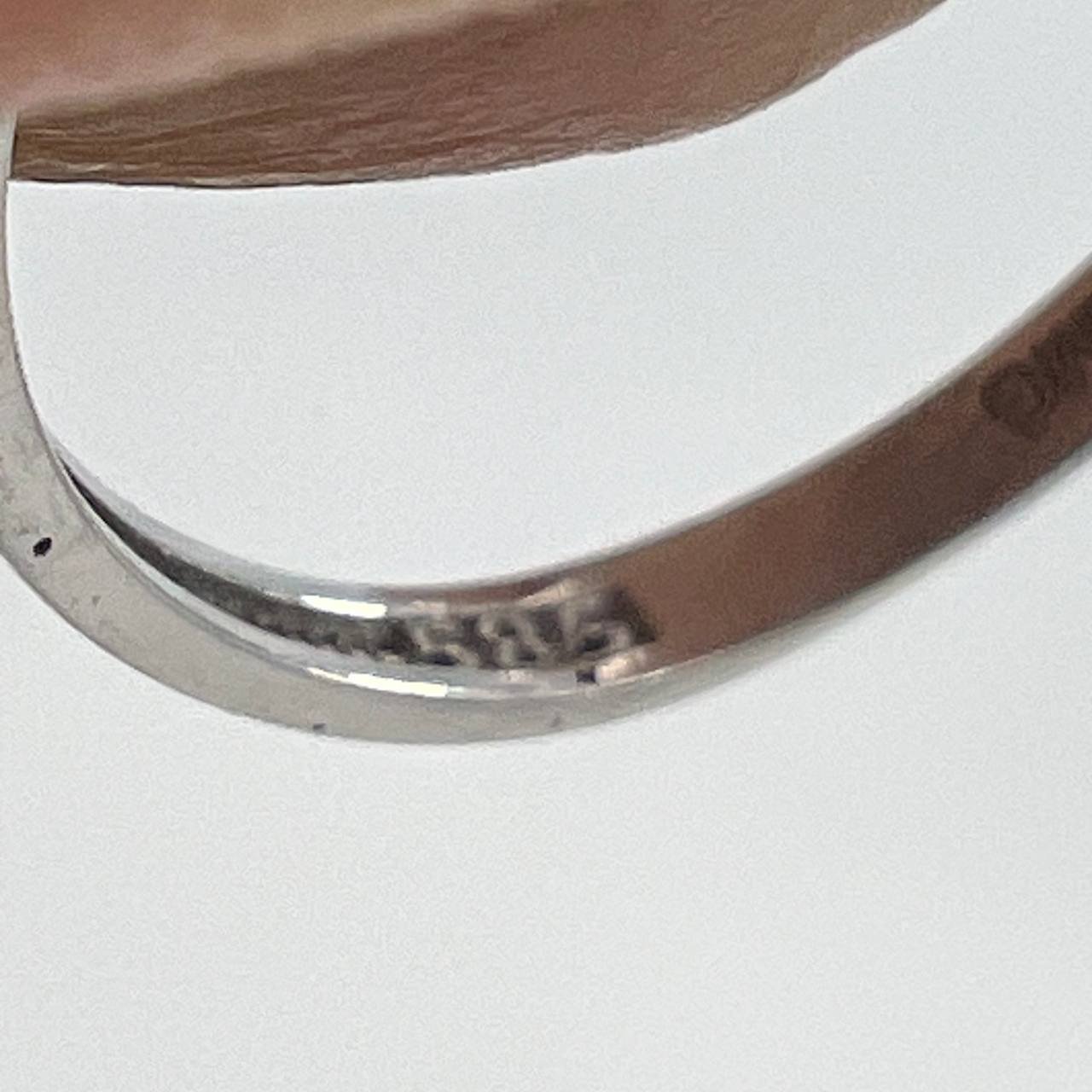 New 14K Solid White Gold Ring Italy Polished Cross Design 1.4g Size 6.25g - Image 8