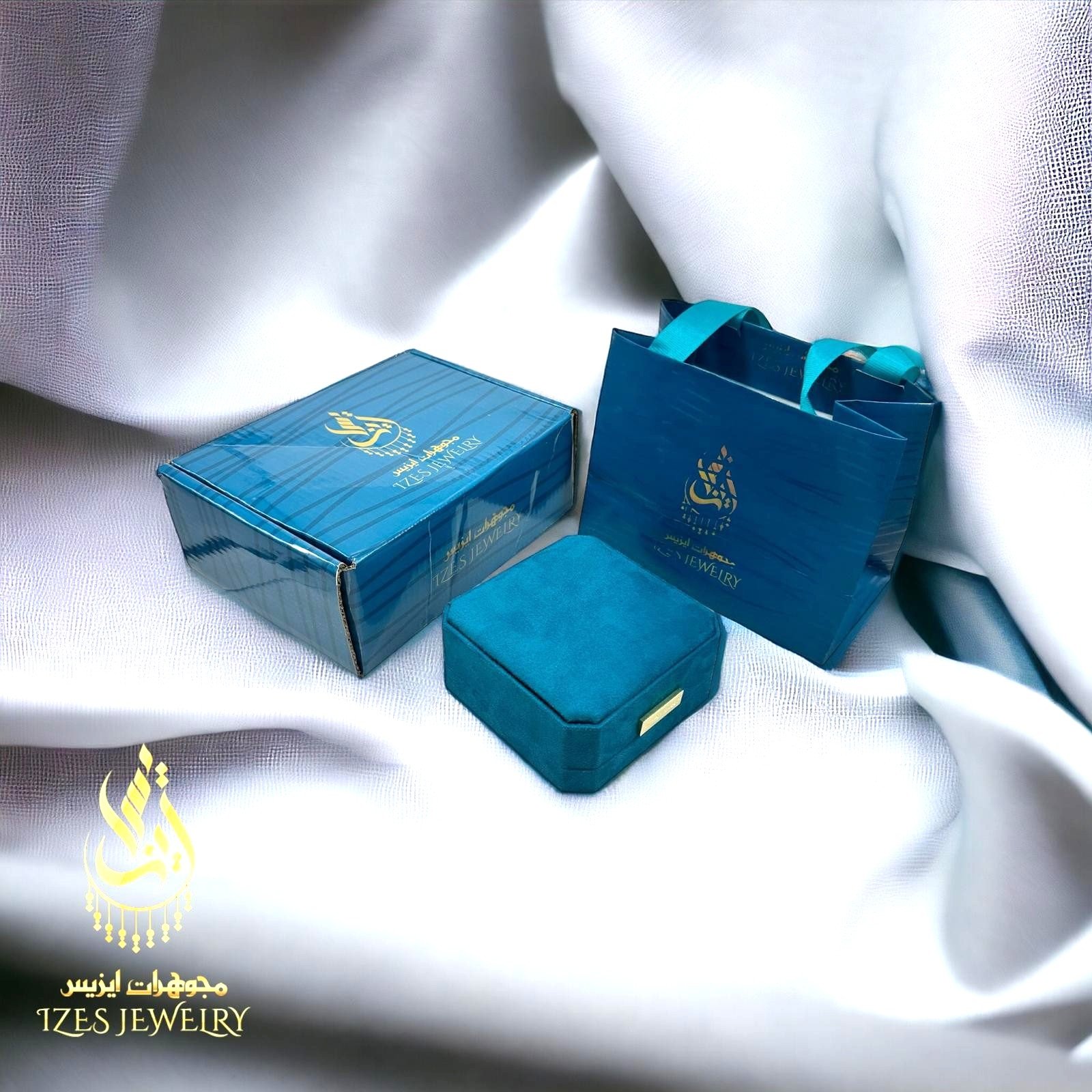 14K yellow gold ring with twin lilies, accented with delicate zircon stones - Image 10