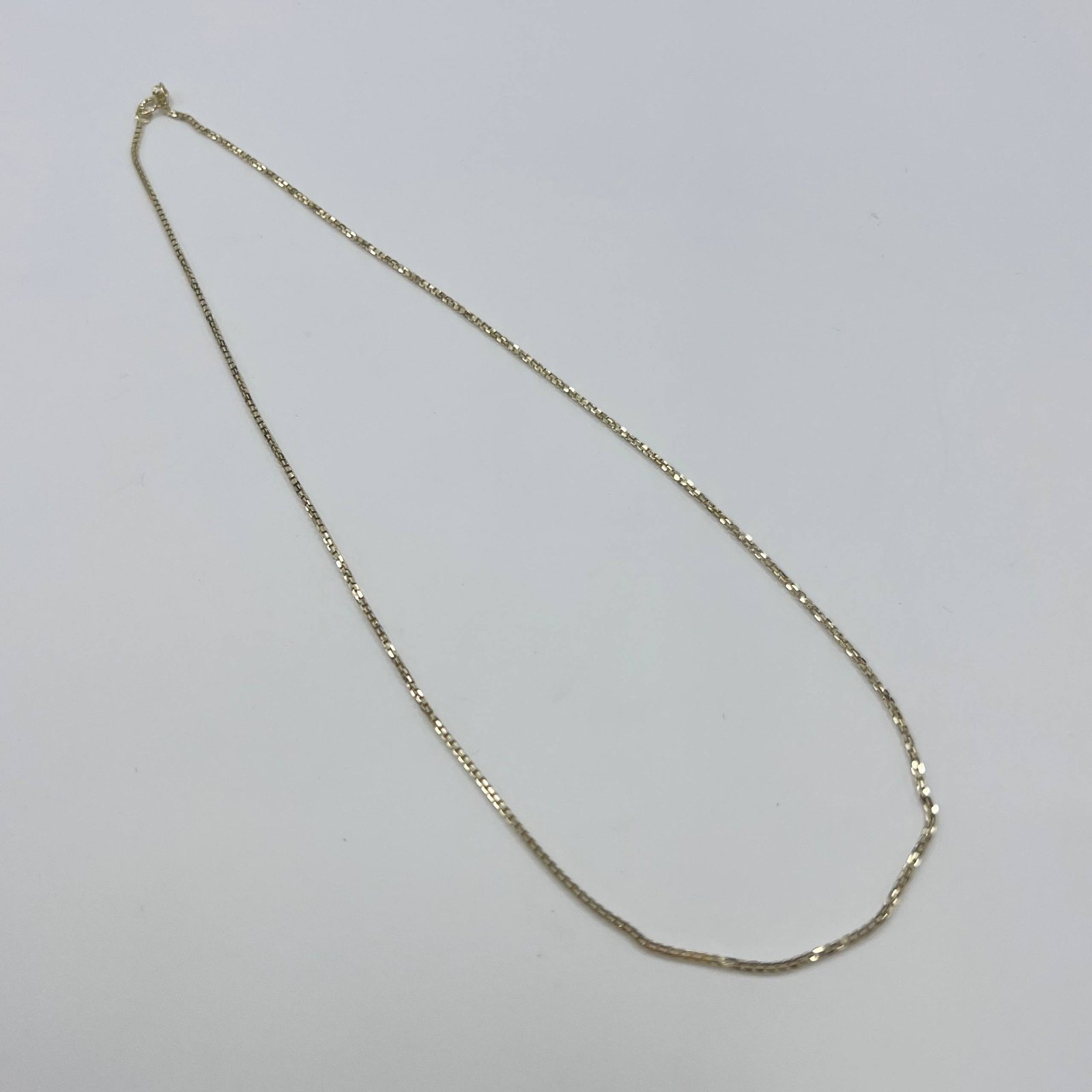New 14K Solid Gold Box Chain Necklace Italy 17” Gift Unisex Fine Jewelry 3.8g - Image 5