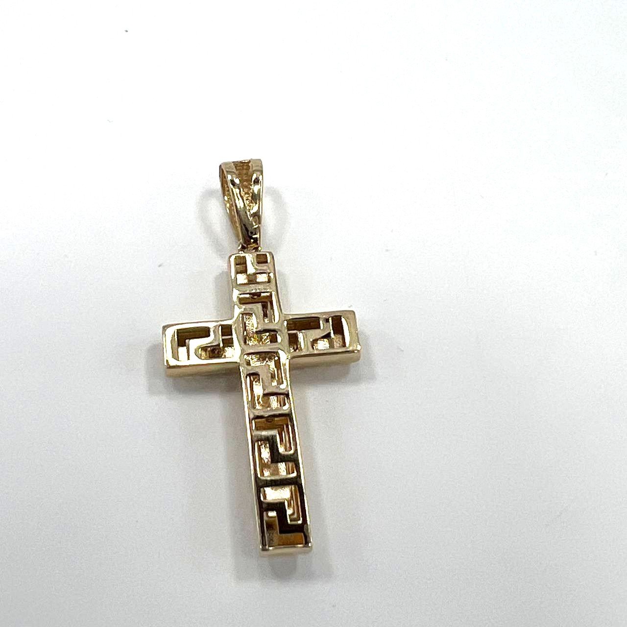 14K Yellow Gold Cross – Unique and elegant design, perfect for daily wear - Image 5
