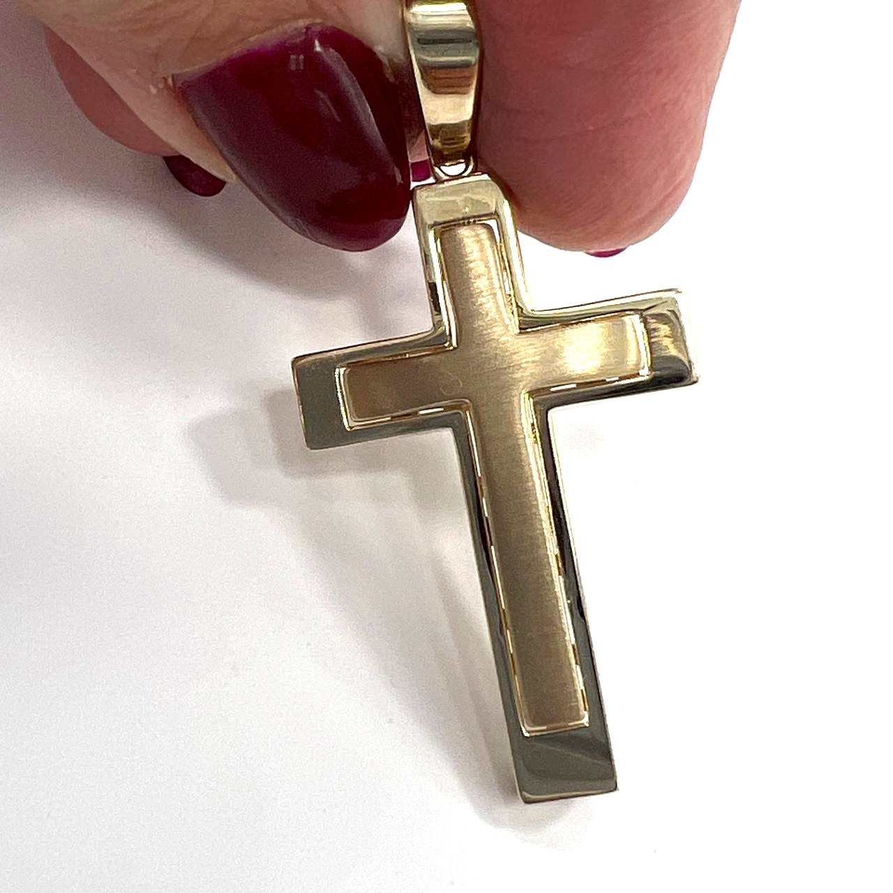 14K Yellow Gold Cross – Unique and elegant design, perfect for daily wear - Image 6