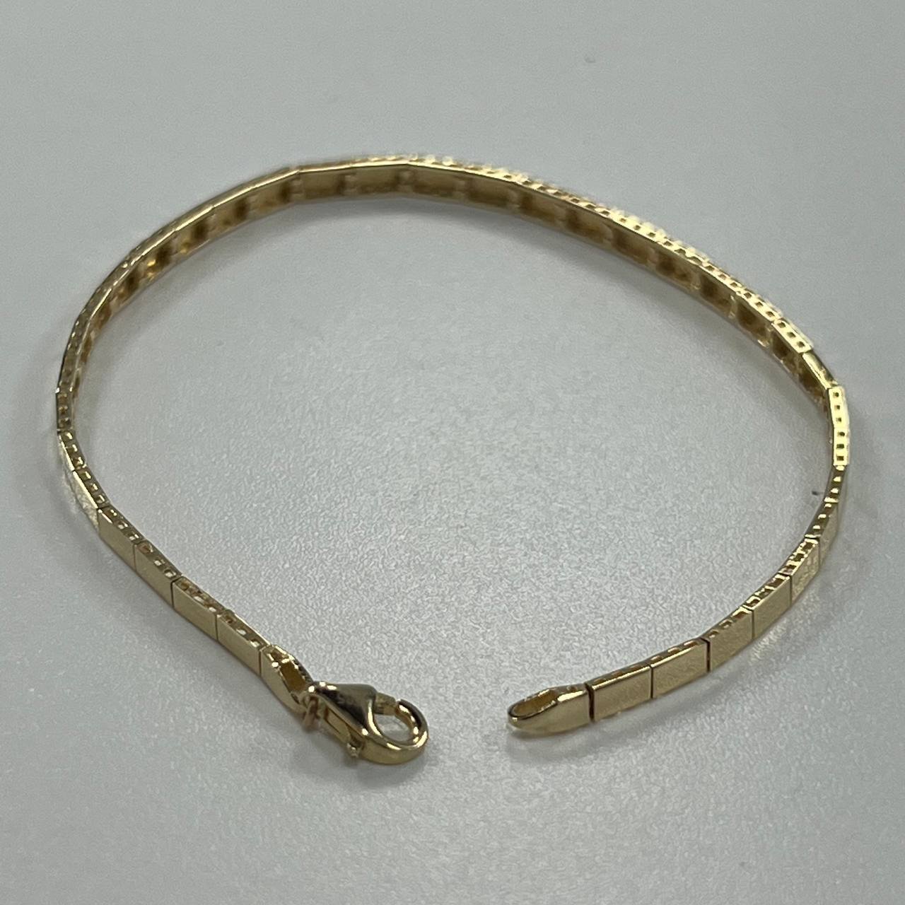New Elegant 14K Solid Gold Italian Bracelet – Diamond-Cut Design 3.8g, 18cm - Image 5