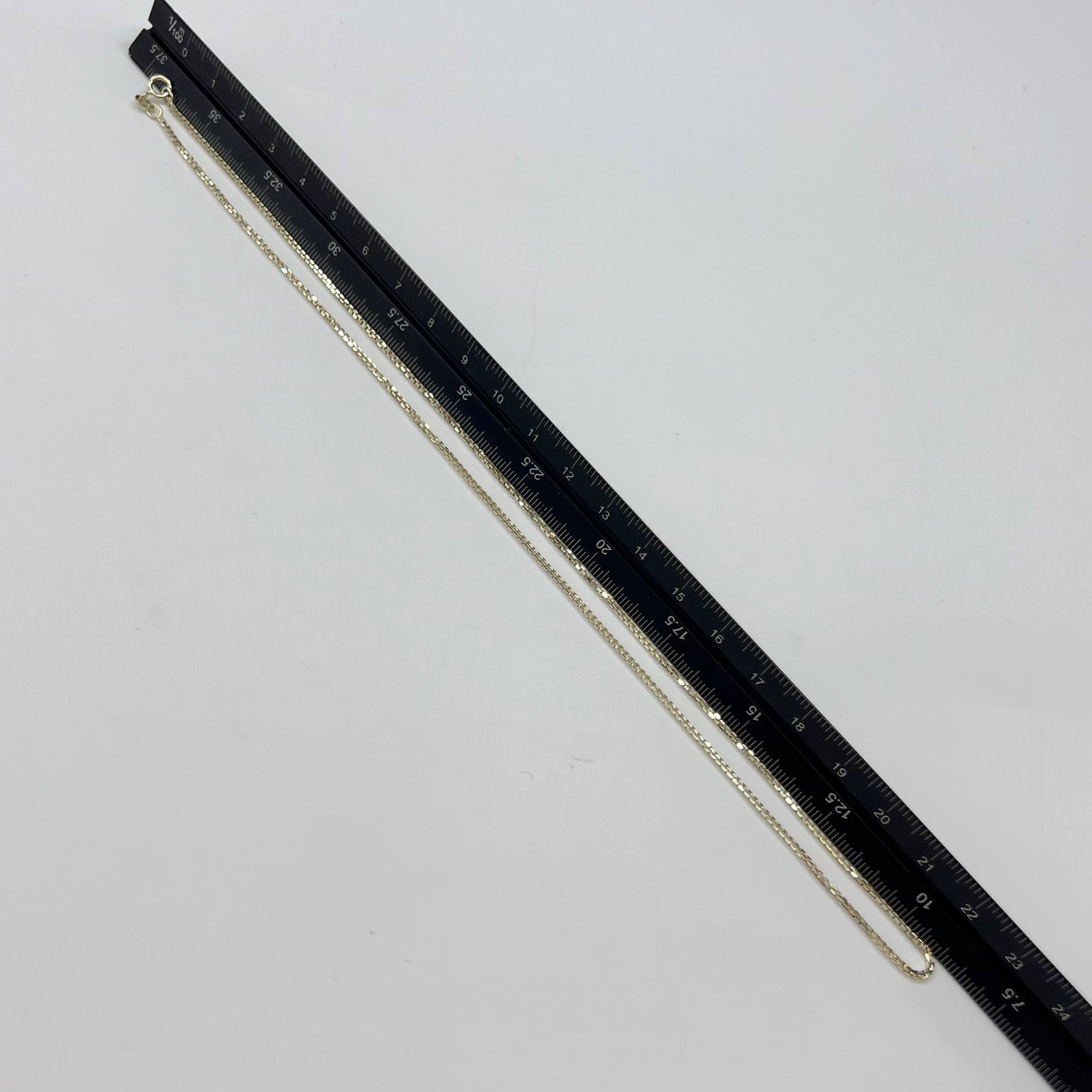 New 14K Solid Gold Box Chain Necklace Italy 17” Gift Unisex Fine Jewelry 3.8g - Image 6