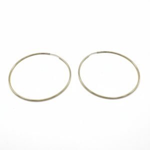 14K Solid Yellow Gold Hoop Earrings Thin Lightweight Everyday Classic Fine Jewelry