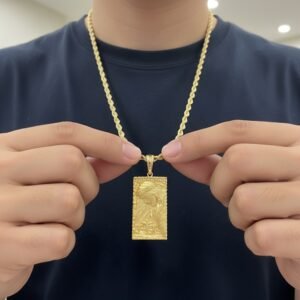 14K Yellow Gold Jesus Christ Pendant Radiant Crosses Religious Faith Charm