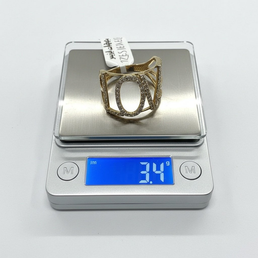 14K Yellow Gold LOVE Ring CZ Cubic Zirconia Women's Statement Fashion Gift Jewel - Image 6