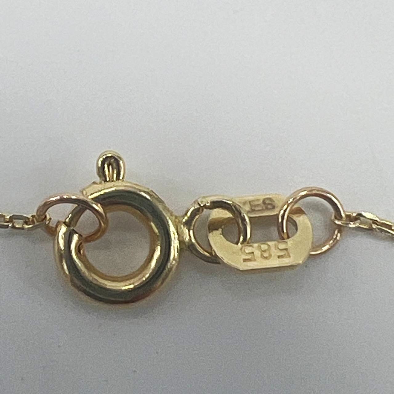 14K Yellow Gold Dainty Multicolor Zircon Charm Necklace Fine Gemstone Jewelry Gi - Image 8